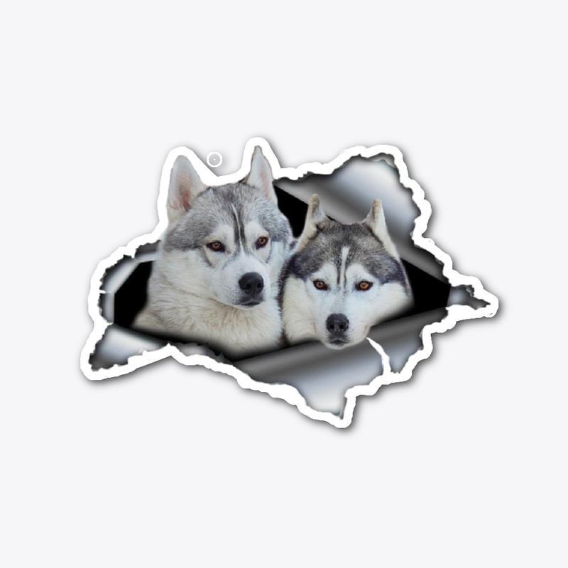 Cute husky sticker