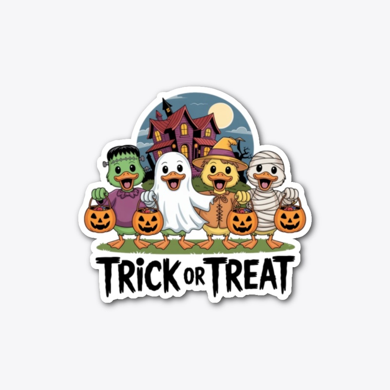 Trick or Treat Halloween Ducks