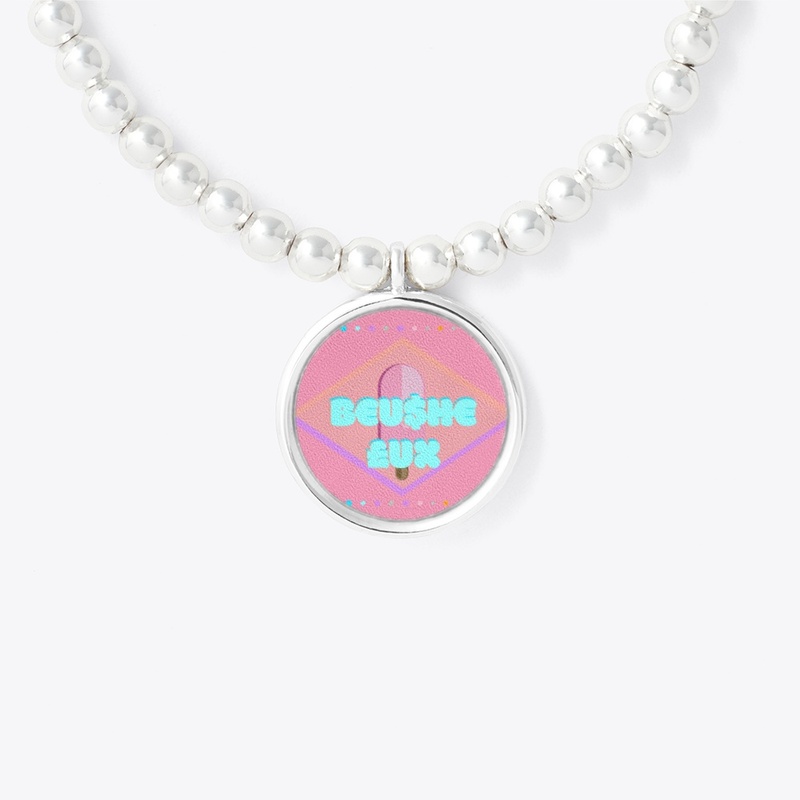 "Blush" Circle Pendant Bracelet
