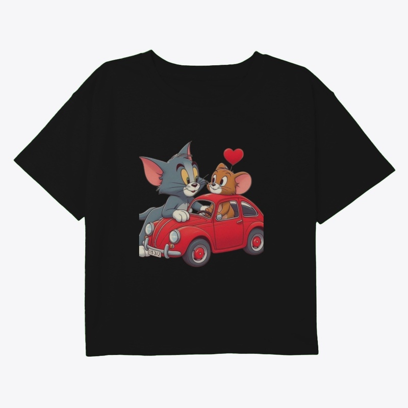 Cartoon Love Ride Kid Hoodie
