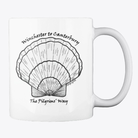 Pilgrims' Way Scallop Shell Collection White T-Shirt Back