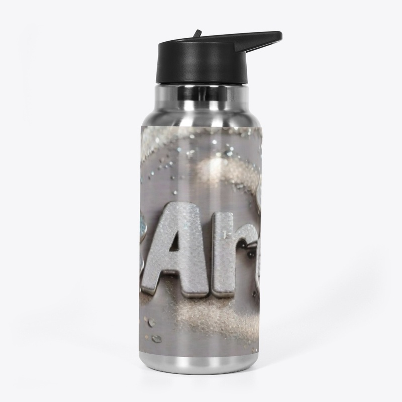 Silver glitter art 