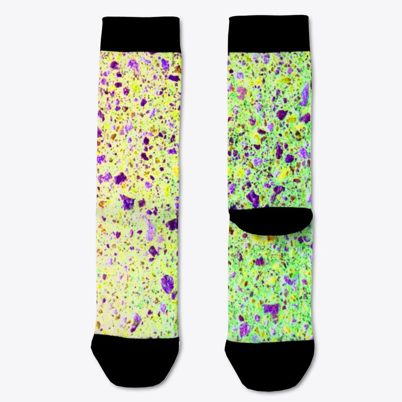 yellow green purple splotchy