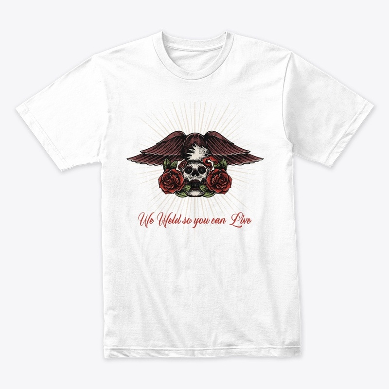 We Weld so you can Live, winged skull