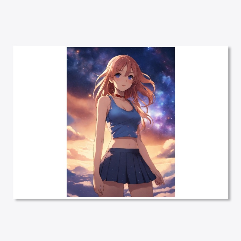 A Anime drawing of a hot 25 year