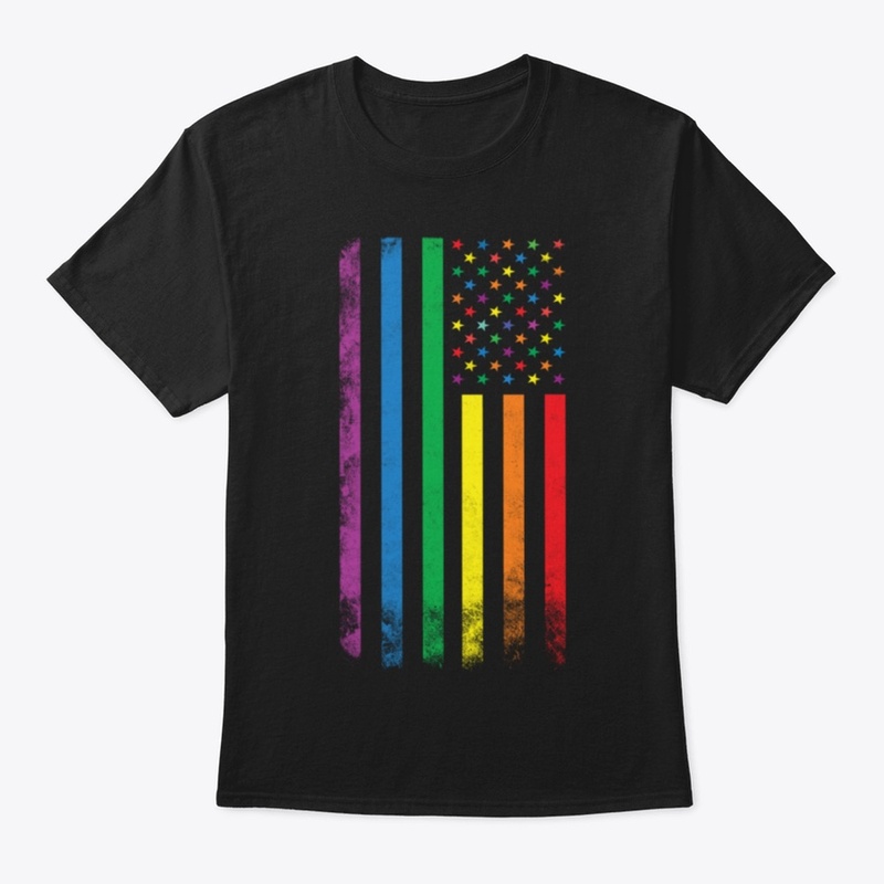 LBGT Rainbow USA Flag