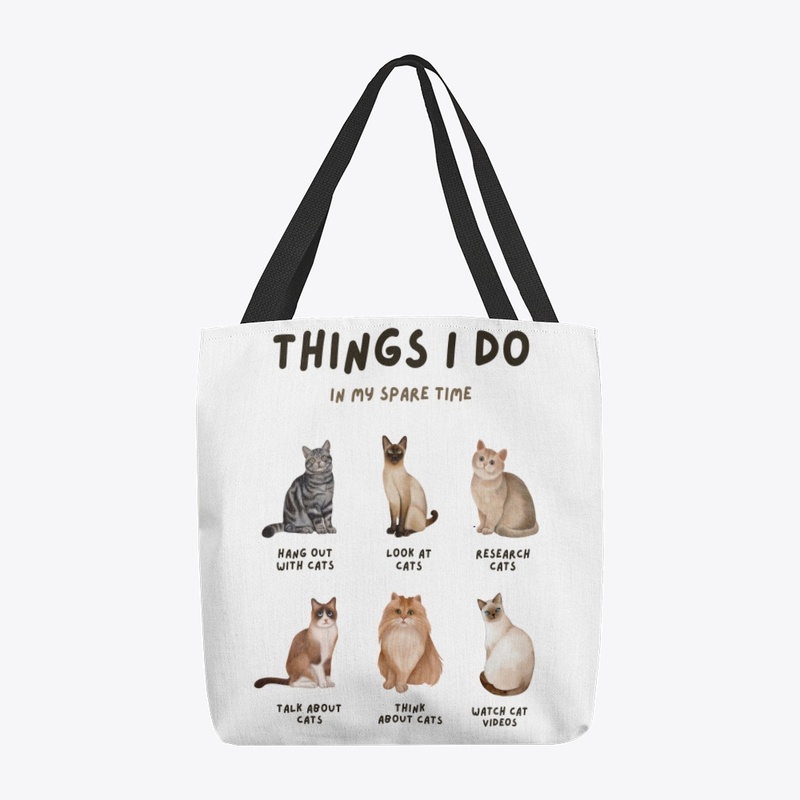Beige Brown Modern Cat Lover Aesthetic