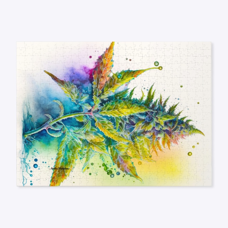 Watercolor Cannabis Dank 1