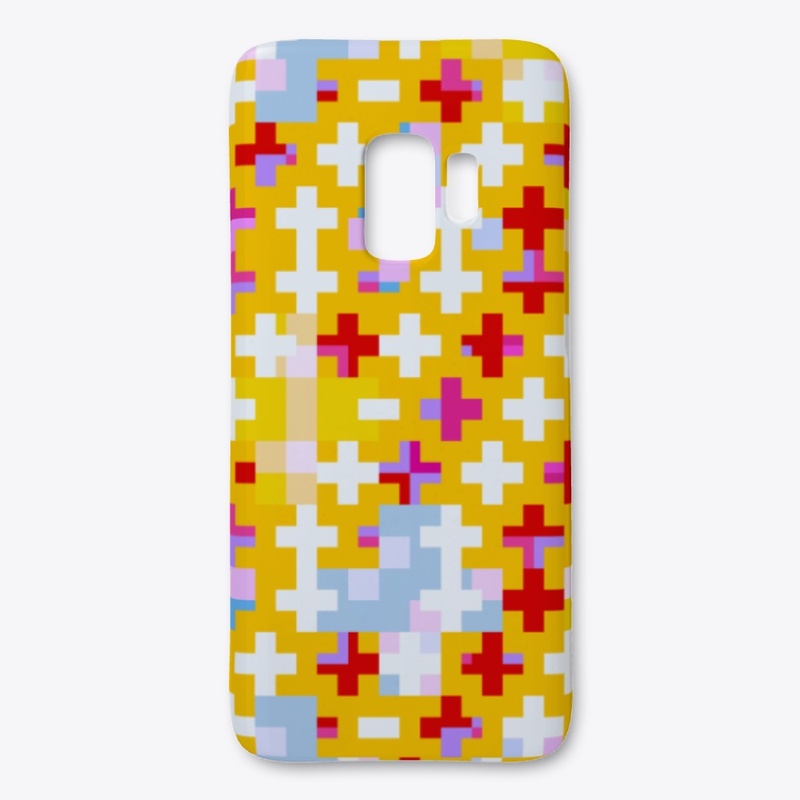 Abstract Multicolor Crosses Pattern