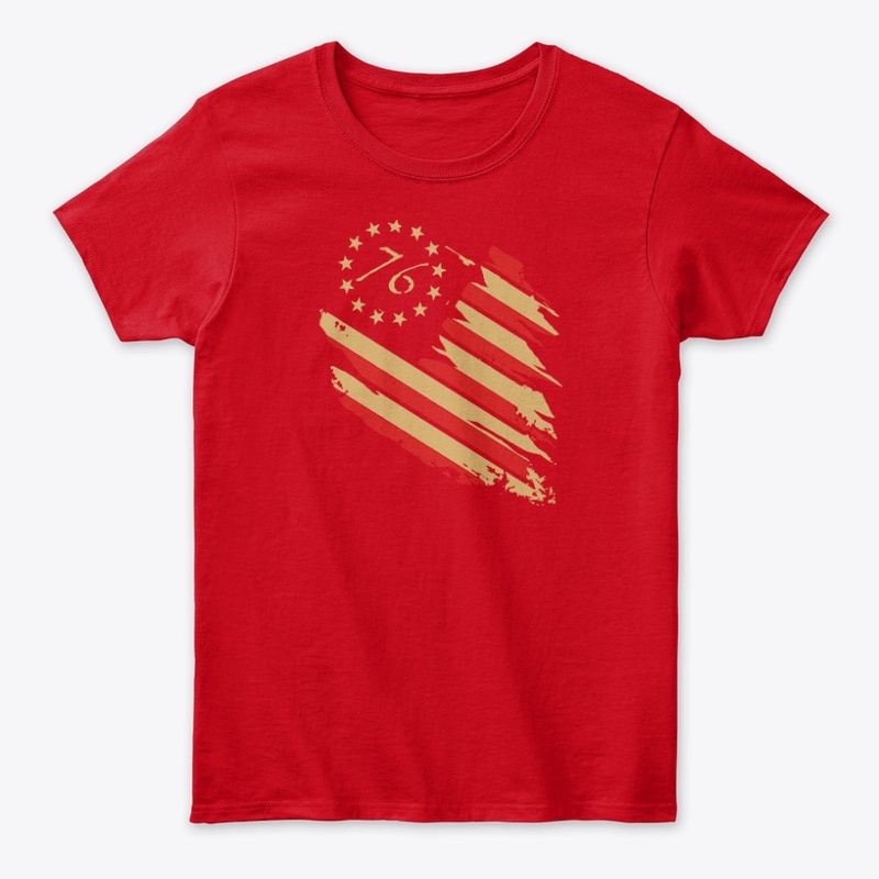 Ladies Betsy Ross Flag Tee Shirt