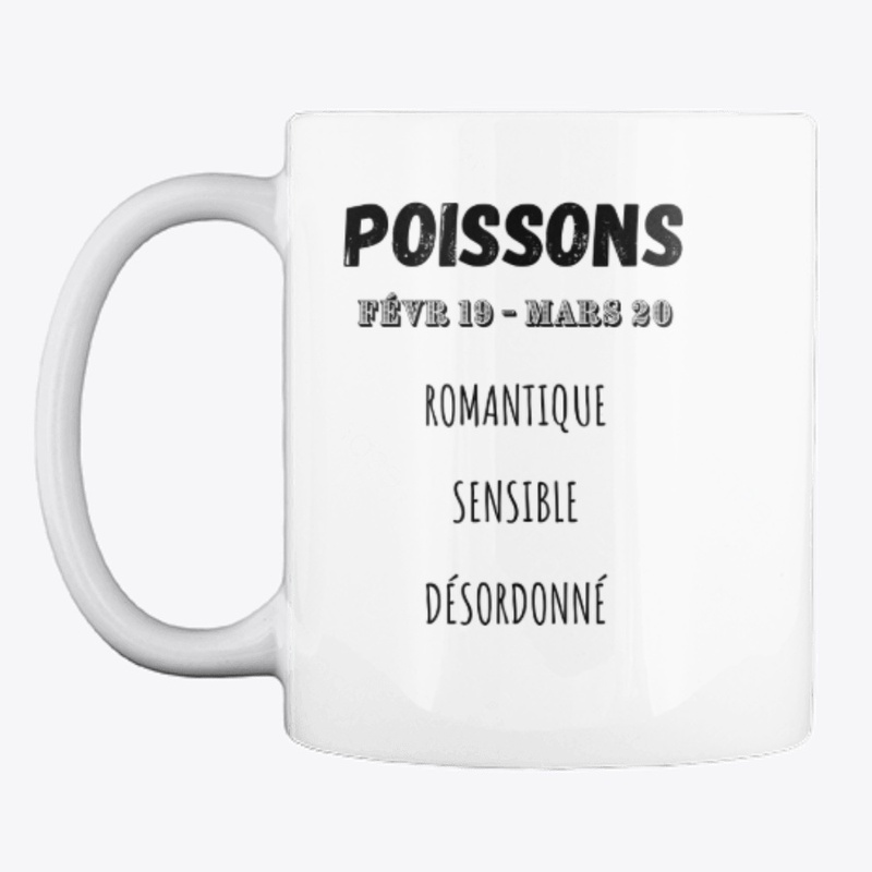 tasse pour signe astrologique poissons