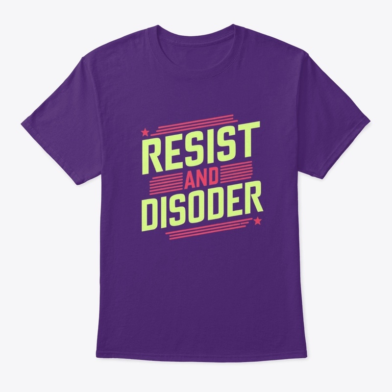 "Resist and Disorder Neon Graphic Tee"