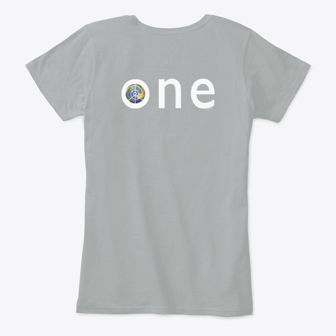 Make Love Not War One Ladies T Grey T-Shirt Back
