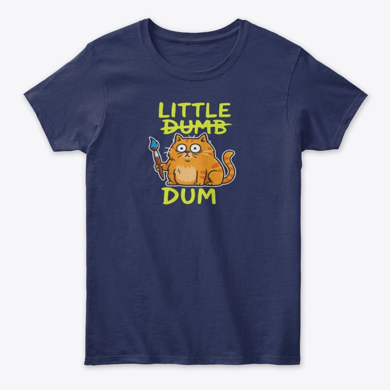 Funny Dumb Cat Tee – Silly Orange Artist