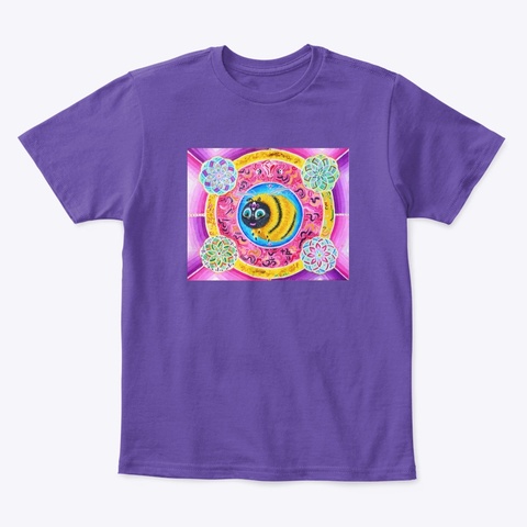 Bee Kids Size Purple  T-Shirt Front