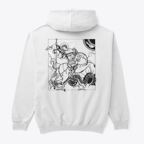 St George Black On White White T-Shirt Back