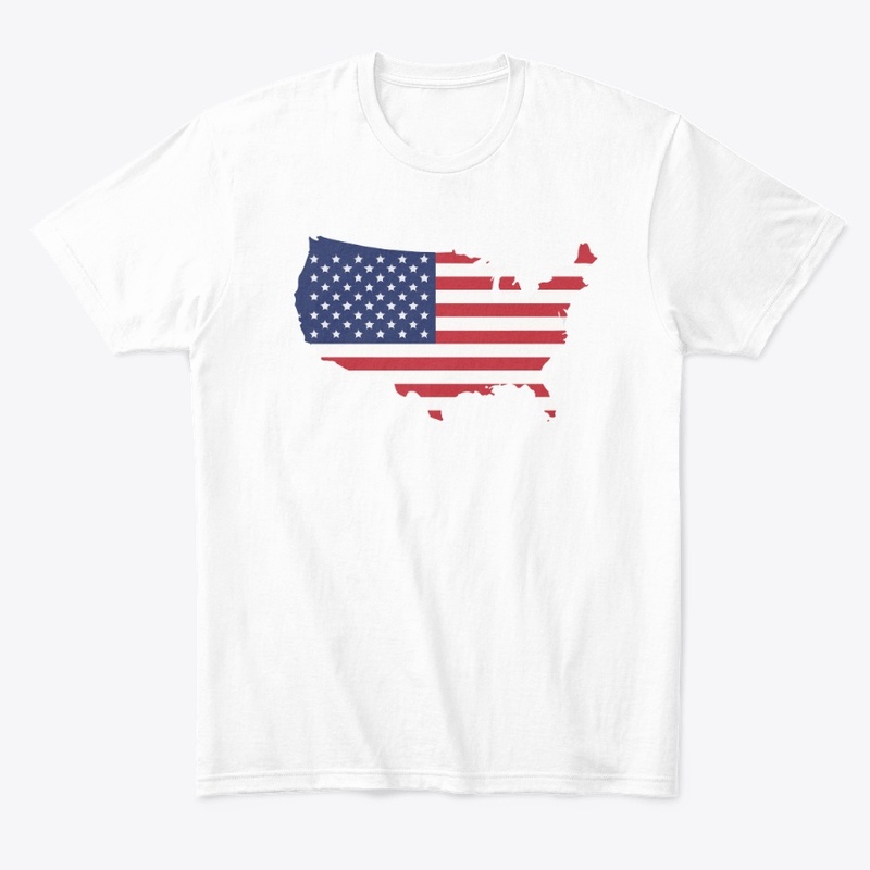 USA Flag in Map