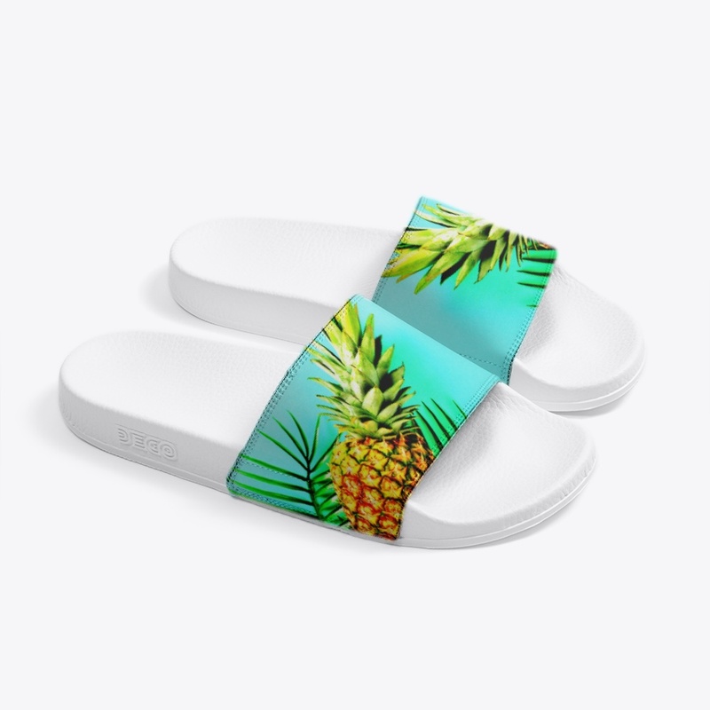 Pineapple White Slides