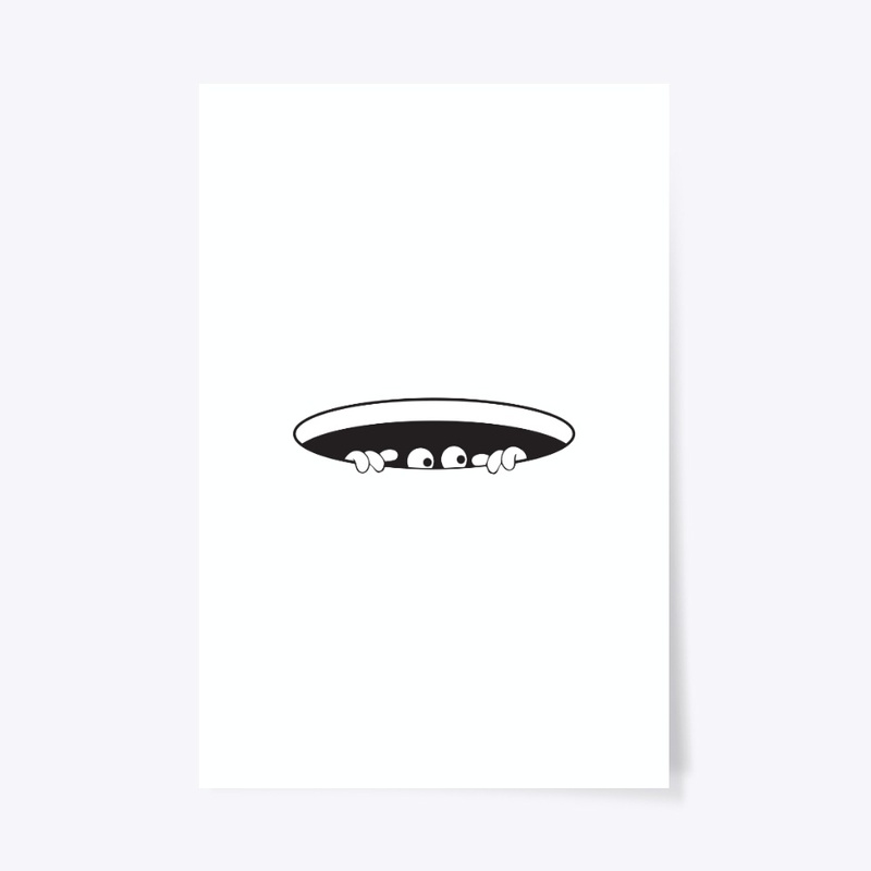 MANHOLE CARTOON FUNNY T-SHIRT