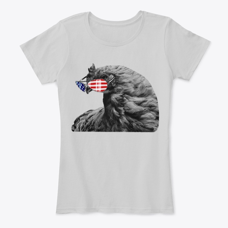 Vintage American Flag Patriot Chicken