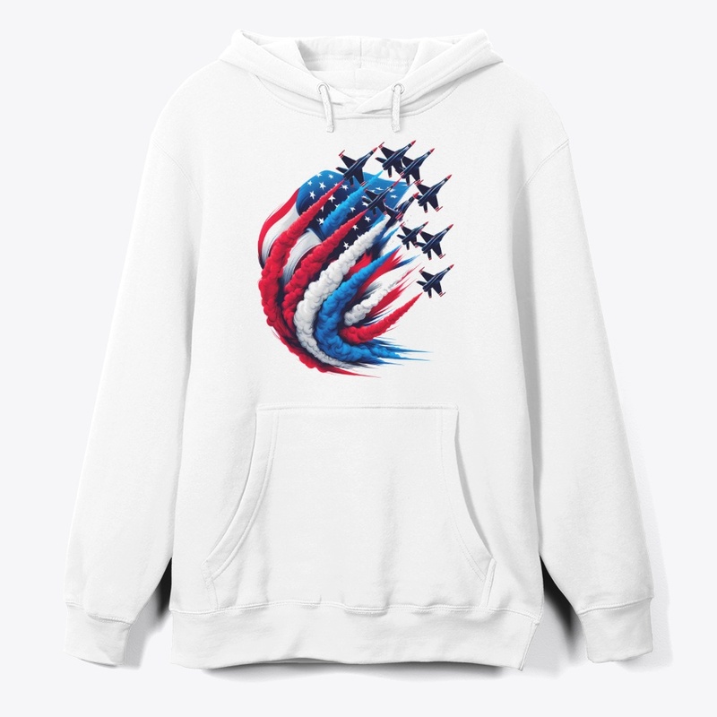 Red White Blue Jets Patriotic Military