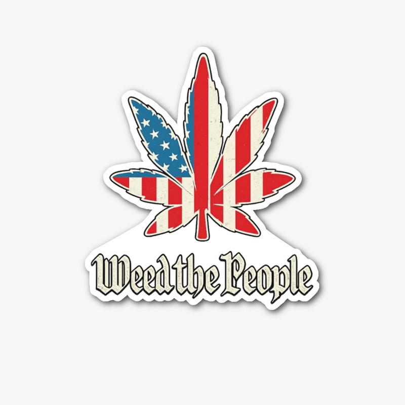 Weed the People – Patriotic Leaf Tee