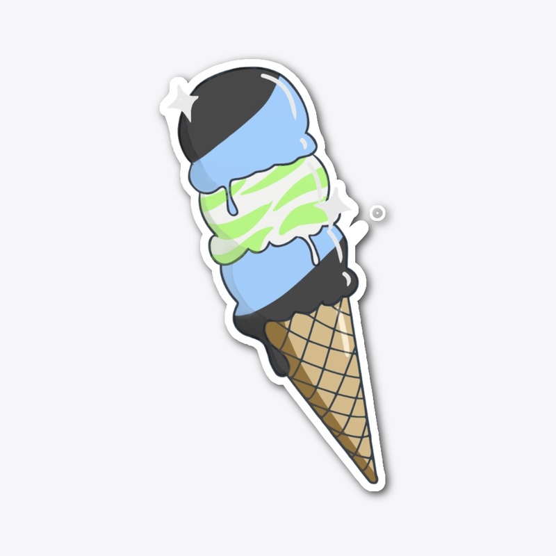 Agender Boy Ice Cream Sticker