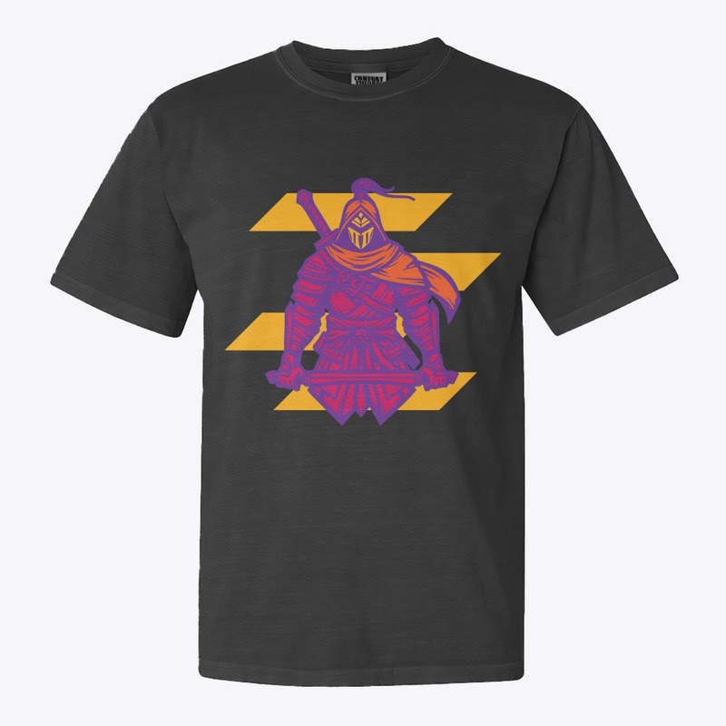 neon ronin striped knight