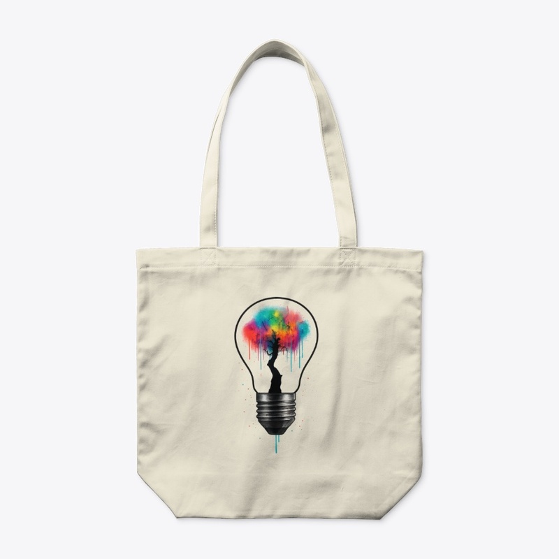 Creative Mind Lightbulb Tshirt Design