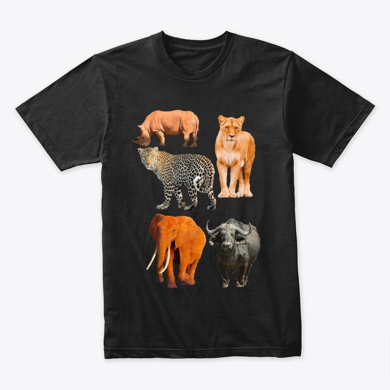 BIG FIVE WILDLIFE SAFARI TSHIRTS