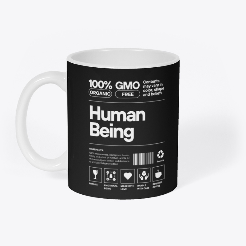 Black White Modern Funny human