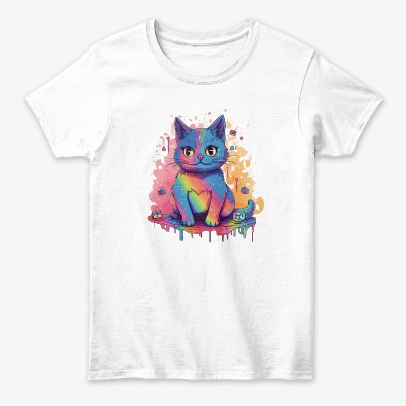 Rainbow Graffiti Cat