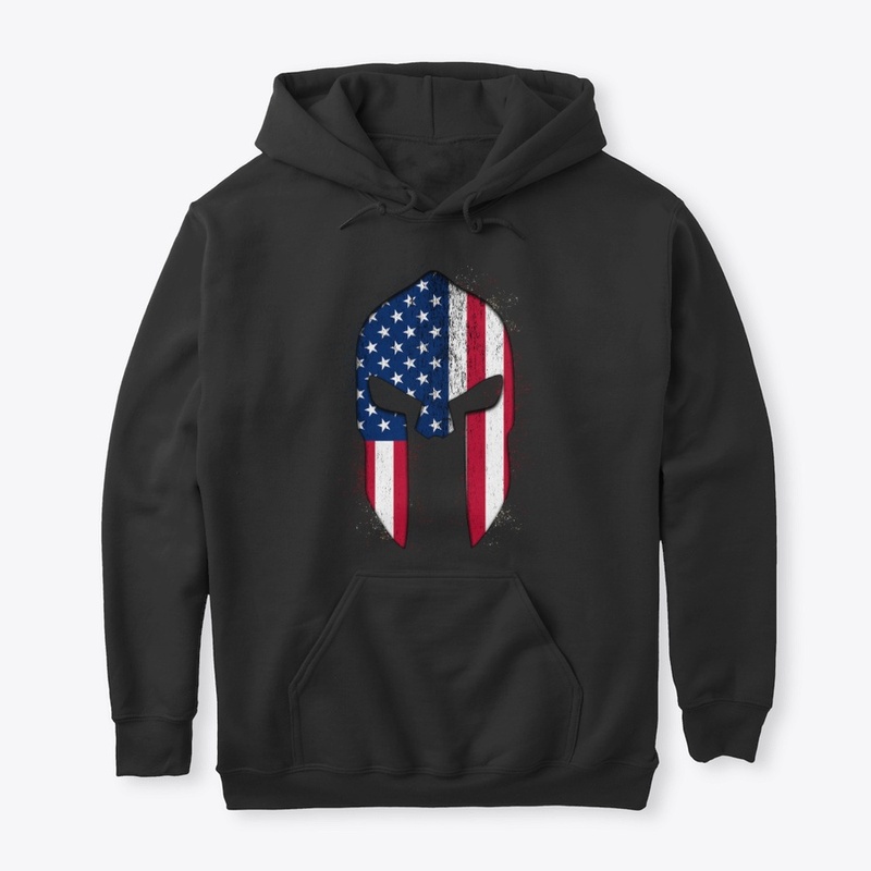 USA Flag Spartan Helmet