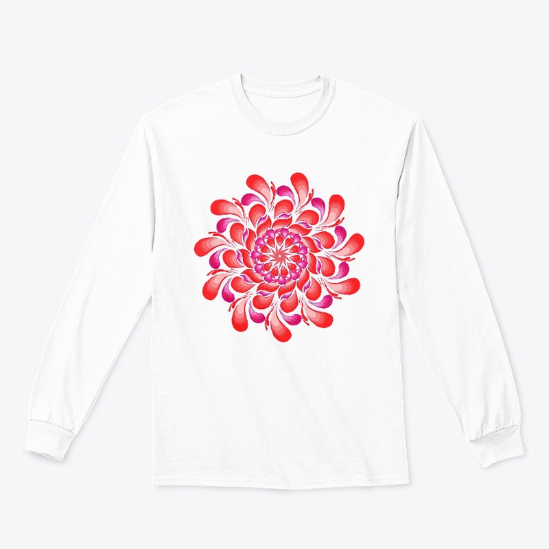 Red Printed Mandala Design