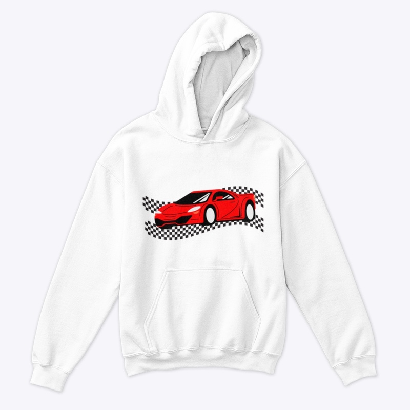Red car hoodie 