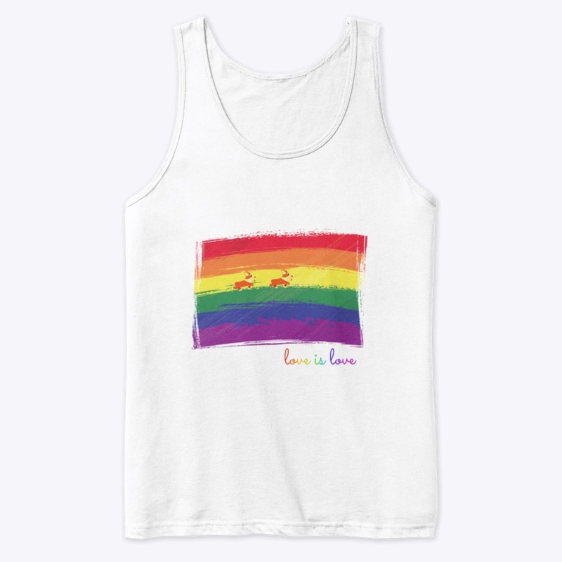 Love Is Love Welsh Corgi Run on Rainbow 