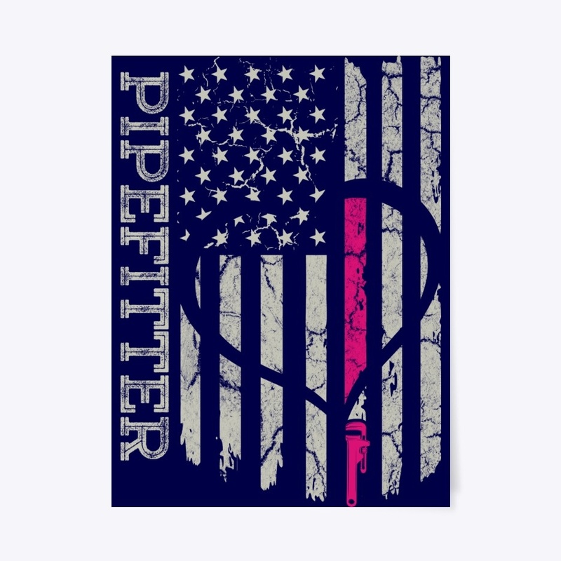 US Flag Pipefitter Blanket