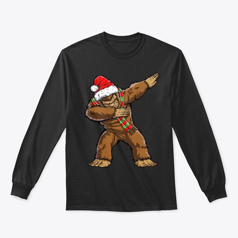 Bigfoot Dabbing Sasquatch Santa 