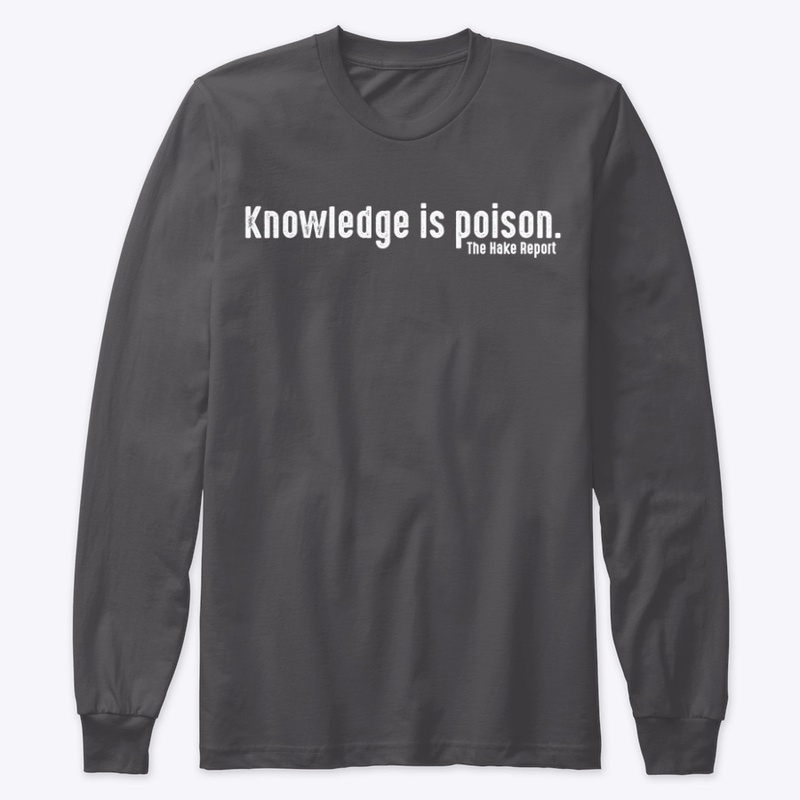 Knowledge is poison (white ink)