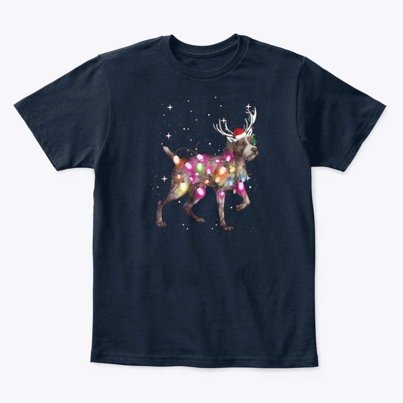 GERMAN WIREHAIRED  CHRISTMAS  T SHIRT