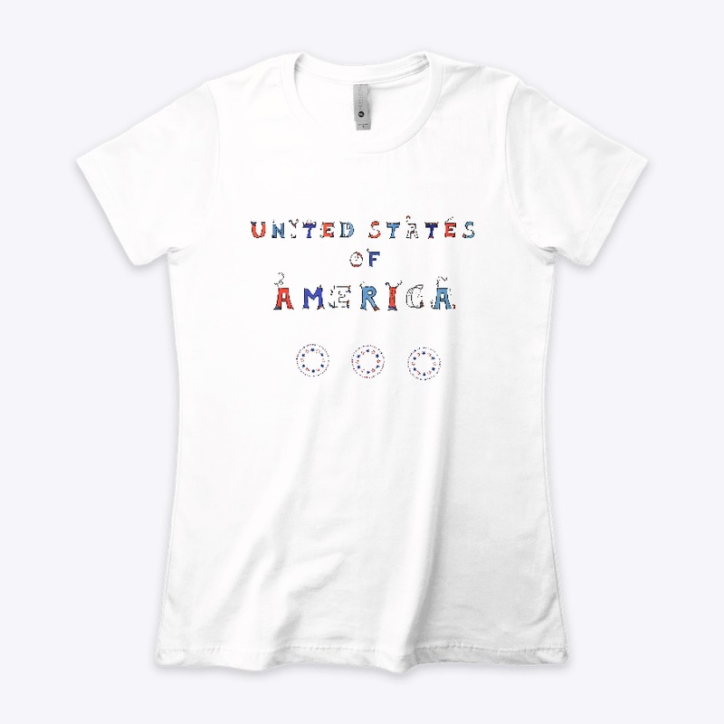 United States of America Word Art