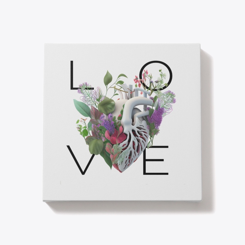 LOVE Blossom Floral Heart