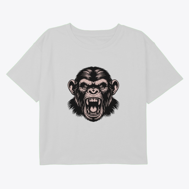 Angry Chimpanzee Head Graphic