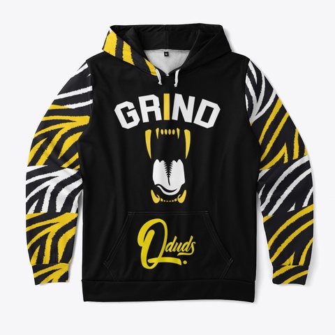 Qduds Golden Tiger Series 01 Black T-Shirt Front