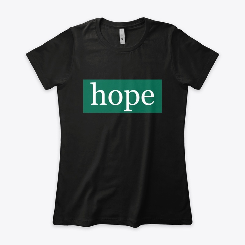 Hope Written in White on Green