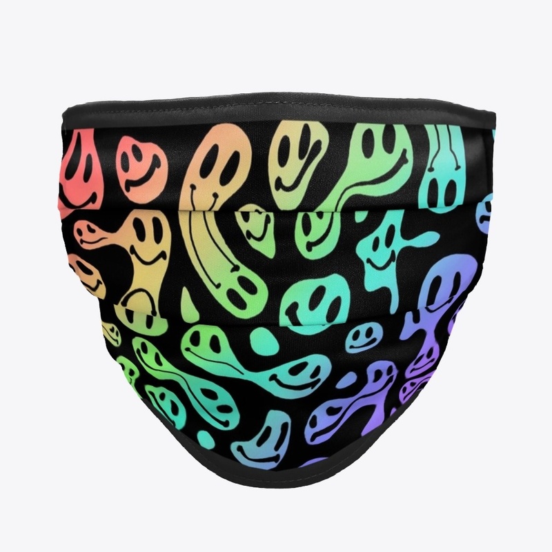 Rainbow Smiley Faces Mask