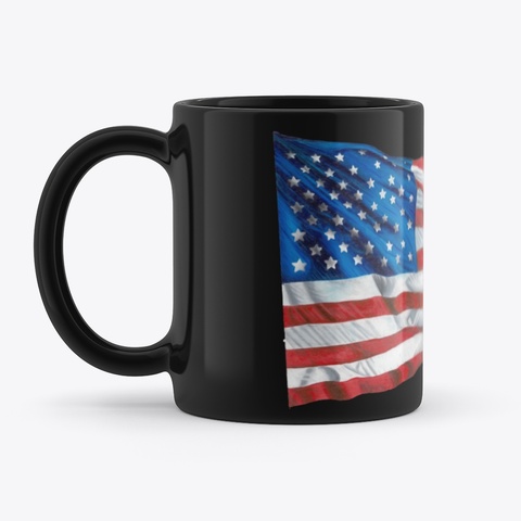 Annika Watson's American Flag Painting Black T-Shirt Front