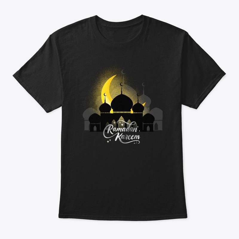 Ramadan Kareem Golden Moon Mosque Art