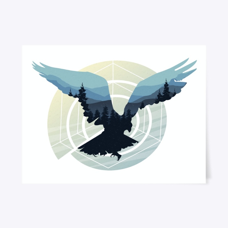 Bird Mom, Bird Dad Abstract Style