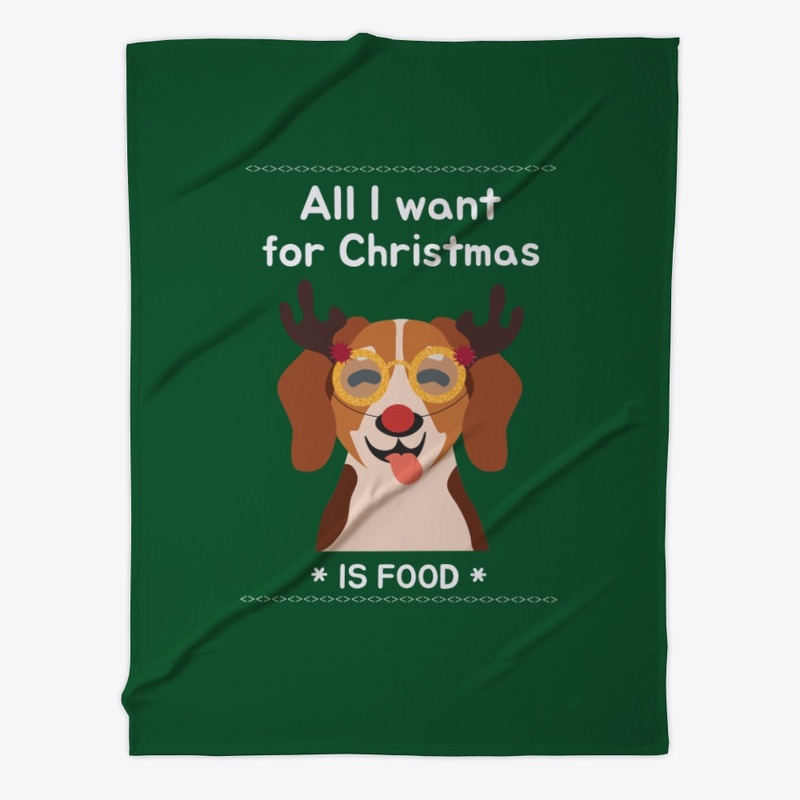 Christmas blanket cute dog